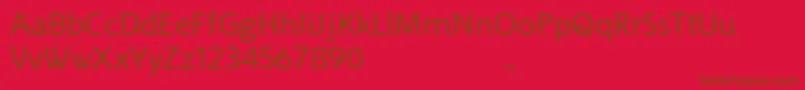 PragneaDemo Regular-Schriftart – Braune Schriften auf rotem Hintergrund