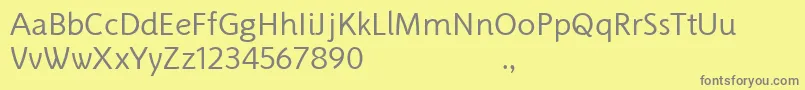 PragneaDemo Regular Font – Gray Fonts on Yellow Background