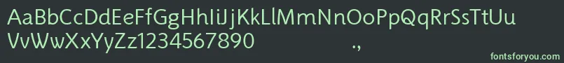 Шрифт PragneaDemo Regular – зелёные шрифты на чёрном фоне