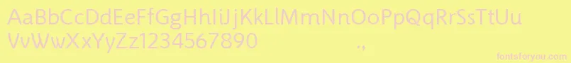 PragneaDemo Regular Font – Pink Fonts on Yellow Background