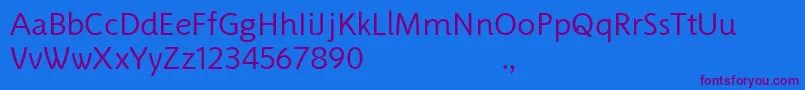 PragneaDemo Regular Font – Purple Fonts on Blue Background