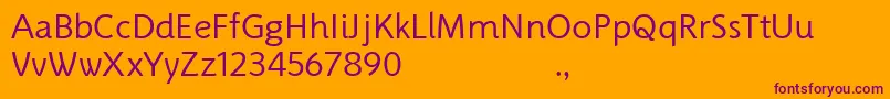 PragneaDemo Regular Font – Purple Fonts on Orange Background