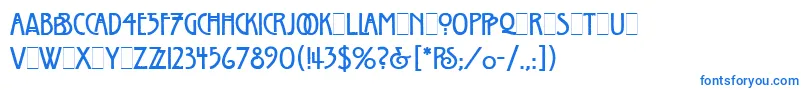 WillowLetPlain.1.0 Font – Blue Fonts on White Background