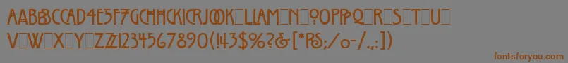 WillowLetPlain.1.0-Schriftart – Braune Schriften auf grauem Hintergrund