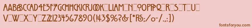 WillowLetPlain.1.0 Font – Brown Fonts on Pink Background