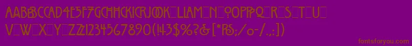 WillowLetPlain.1.0 Font – Brown Fonts on Purple Background