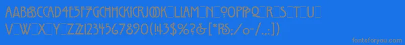 WillowLetPlain.1.0 Font – Gray Fonts on Blue Background