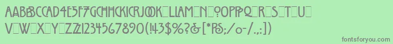 WillowLetPlain.1.0 Font – Gray Fonts on Green Background