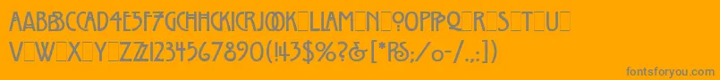 WillowLetPlain.1.0 Font – Gray Fonts on Orange Background