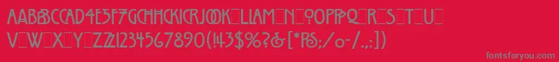 WillowLetPlain.1.0 Font – Gray Fonts on Red Background