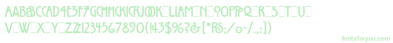 WillowLetPlain.1.0 Font – Green Fonts on White Background
