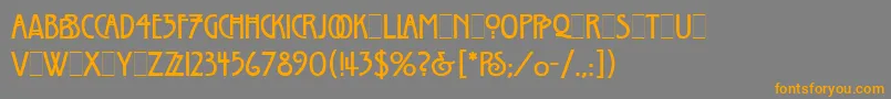 WillowLetPlain.1.0 Font – Orange Fonts on Gray Background