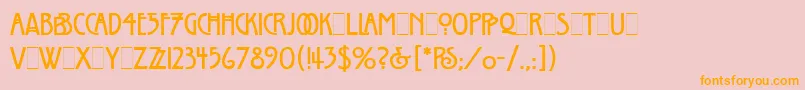 WillowLetPlain.1.0 Font – Orange Fonts on Pink Background