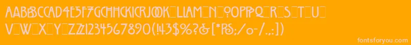 WillowLetPlain.1.0 Font – Pink Fonts on Orange Background