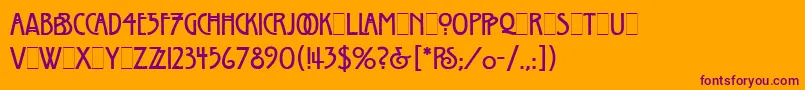 WillowLetPlain.1.0 Font – Purple Fonts on Orange Background