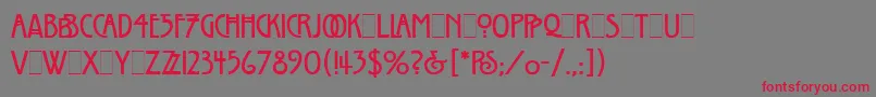 WillowLetPlain.1.0 Font – Red Fonts on Gray Background