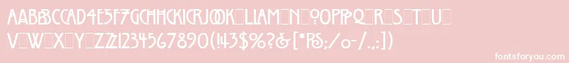 WillowLetPlain.1.0 Font – White Fonts on Pink Background