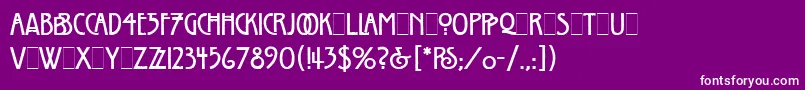 フォントWillowLetPlain.1.0 – 紫の背景に白い文字