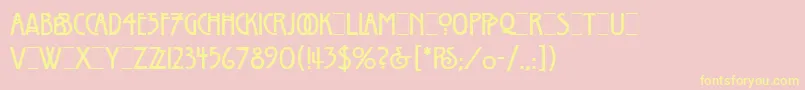 WillowLetPlain.1.0 Font – Yellow Fonts on Pink Background