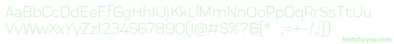 Praktika Light Font – Green Fonts on White Background