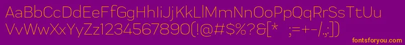 Praktika Light Font – Orange Fonts on Purple Background