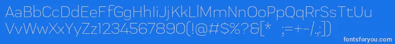 Praktika Light Font – Pink Fonts on Blue Background