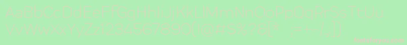 Praktika Light Font – Pink Fonts on Green Background