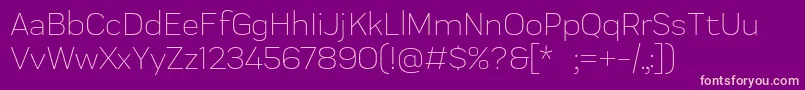 Praktika Light Font – Pink Fonts on Purple Background