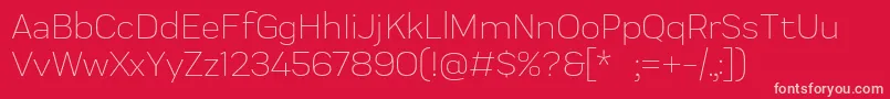 Praktika Light Font – Pink Fonts on Red Background