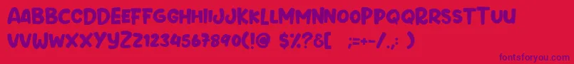 Prancer Deer Font – Purple Fonts on Red Background