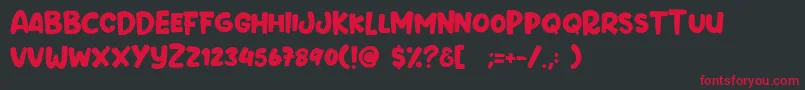 Prancer Deer Font – Red Fonts on Black Background
