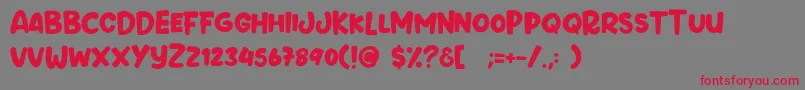 Prancer Deer Font – Red Fonts on Gray Background