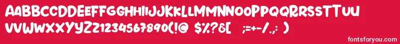 Prancer Deer Font – White Fonts on Red Background
