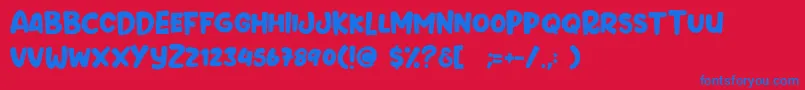 Prancer Deer Font – Blue Fonts on Red Background
