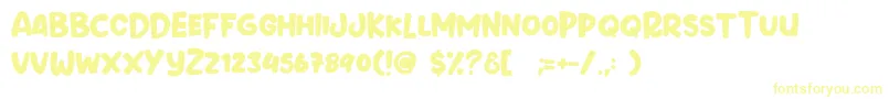 Шрифт Prancer Deer – жёлтые шрифты