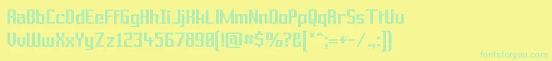 PRBRS    Font – Green Fonts on Yellow Background