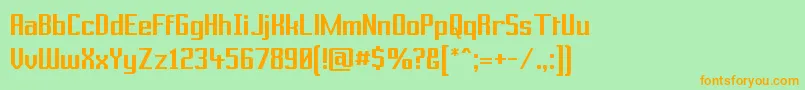 PRBRS    Font – Orange Fonts on Green Background