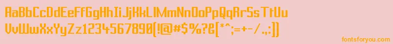 PRBRS    Font – Orange Fonts on Pink Background