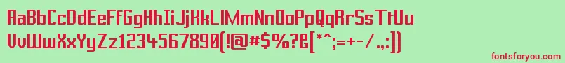 PRBRS    Font – Red Fonts on Green Background