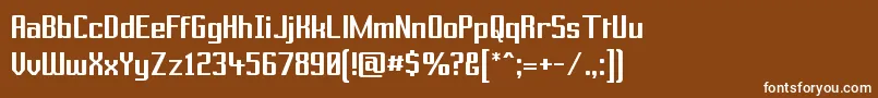 PRBRS    Font – White Fonts on Brown Background