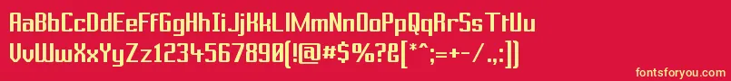 PRBRS    Font – Yellow Fonts on Red Background