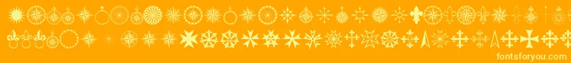 PRCORN   Font – Yellow Fonts on Orange Background