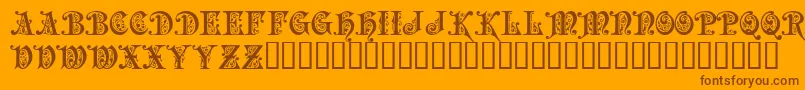 PRECIOSA Font – Brown Fonts on Orange Background