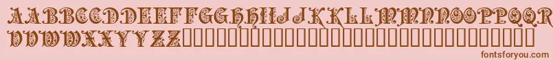 PRECIOSA Font – Brown Fonts on Pink Background