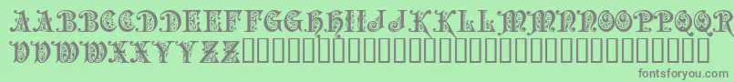 PRECIOSA Font – Gray Fonts on Green Background