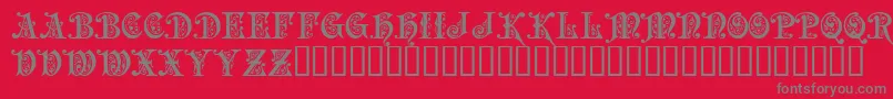 PRECIOSA Font – Gray Fonts on Red Background