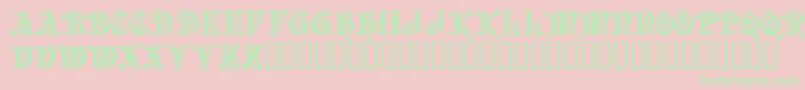 PRECIOSA Font – Green Fonts on Pink Background