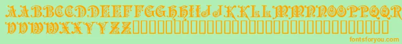 PRECIOSA Font – Orange Fonts on Green Background