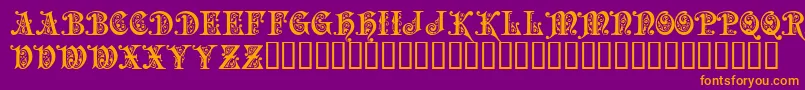 PRECIOSA Font – Orange Fonts on Purple Background