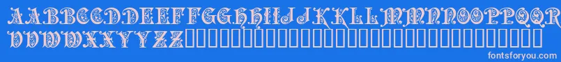 PRECIOSA Font – Pink Fonts on Blue Background